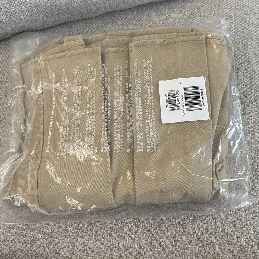 Old Navy Khaki High-Waisted Pleated Mini Skirt